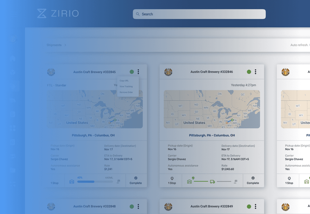 Zirio Dashboard